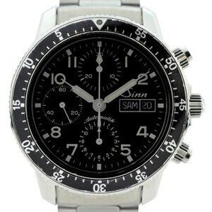 Sinn 41mm Men's Automatic Chronograph Day-Date Pilot Swiss SS Watch! Ref: 103!